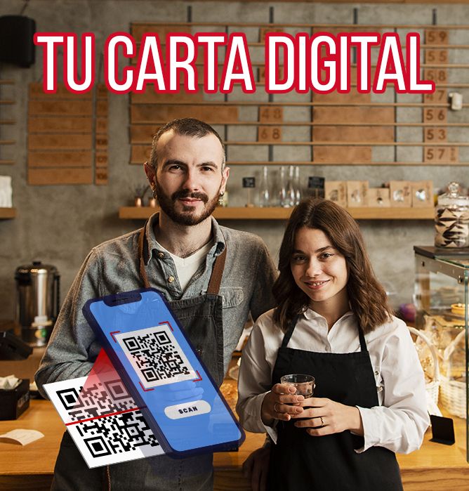 Ejemplo de QR pequeño para carta digital de restaurante o bar